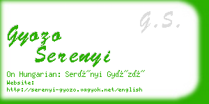 gyozo serenyi business card